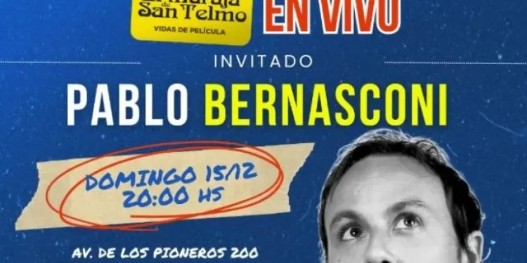 Pablo Bernasconi se presenta este domingo 15 de diciembre en The Lobby-Selina