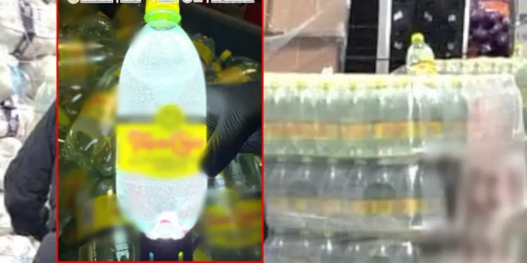 Decomisan más de una tonelada de metanfetamina líquida en botellas de Topo golfillo