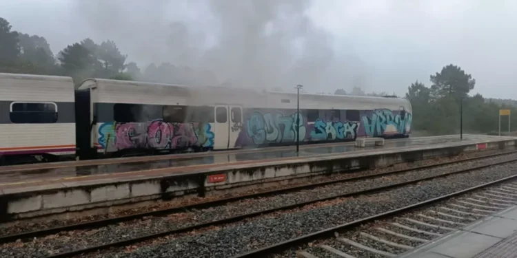 Incendio sin daños personales en un tren regional