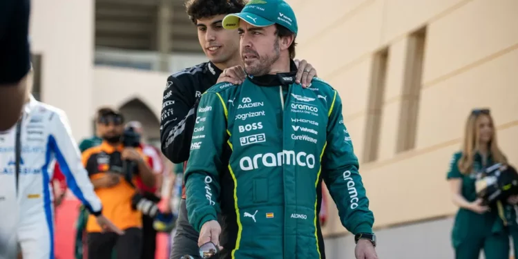 Alonso no neumático en el primer día de test de F1 en Baréin